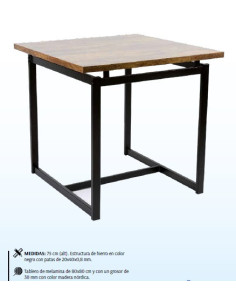 MESA BAJA RUSTIC 80X80