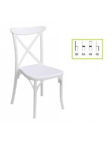 SILLA BAR CRUCETA POLIPROPILENO 1123