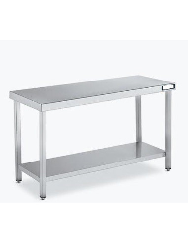 MESA DE ACERO INOXIDABLE FONDO 70 CENTRAL