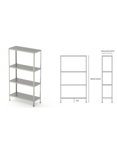 ESTANTERIA DE PIE ACERO INOXIDABLE
