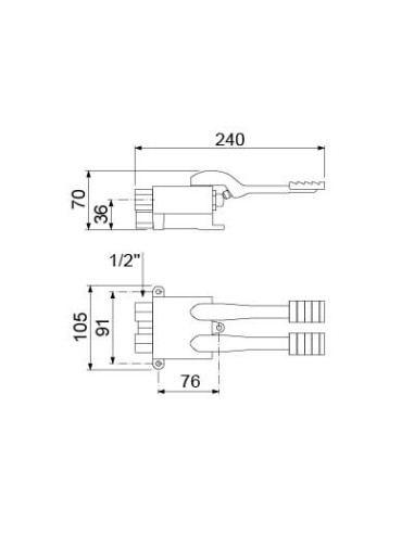 PEDAL SUELO DOBLE FRIA / CALIENTE