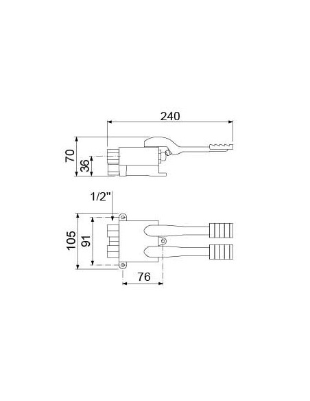 PEDAL SUELO DOBLE FRIA / CALIENTE