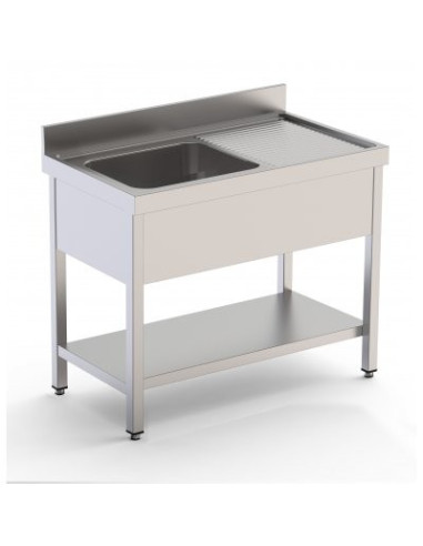 FREGADERO COCINA 1 CUBA CON BASTIDOR CON ESTANTE