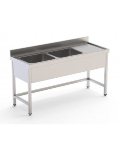 FREGADERO COCINA 2 CUBA CON BASTIDOR SIN ESTANTE 2