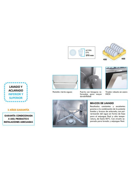 LAVAVAJILLAS ADLER NL40 CON BOMBA DESAGUE