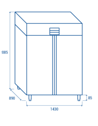 ARMARIO DOBLE REFRIGERADO QR14 EUROFRED