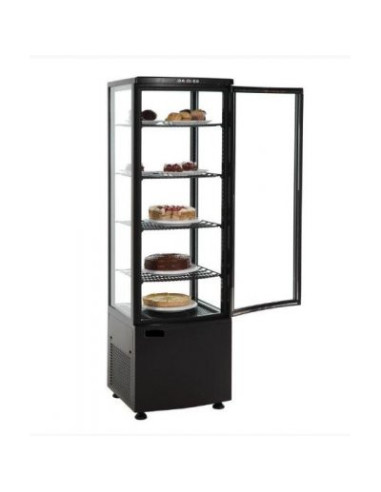 ARMARIO EXPOSITOR 4 CARAS CRISTAL NEGRO